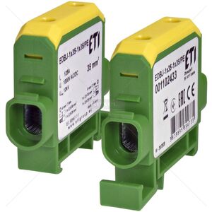 Σφιγκτήρας Etipo Polam 001102433 125A 1-πολικός (2,5-35mm2 - 2,5-35mm2) για καλώδια Al/Cu κίτρινο-πράσινο EDBJ-1x35-1x35PE