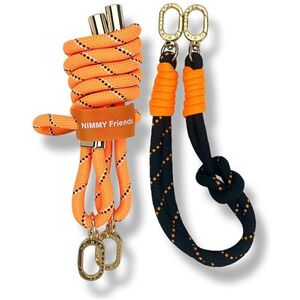 Zestaw crossbody + handstrap Nimmy       Cool&Cute 2.0 pomarańczowo czarny