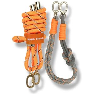 Zestaw crossbody + handstrap Nimmy       Cool&Cute 2.0 pomarańczowo szary