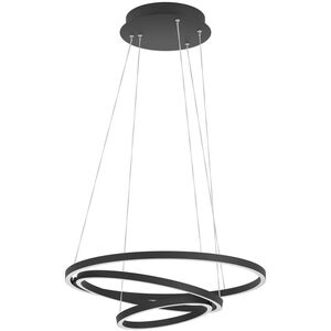 EGLO LOBINERO-Z, Flexible mount, Black, Transparent, White, Black, Aluminium, Plastic, Steel, Round, Dining room, Living room