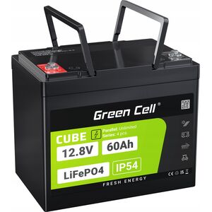 Green Cell Green Cell CUBE Akumulator LiFePO4 60Ah 12.8V 768Wh Litowo-Żelazowo-Fosforanowy do Silników elektrycznych, Kampera, Podnośników