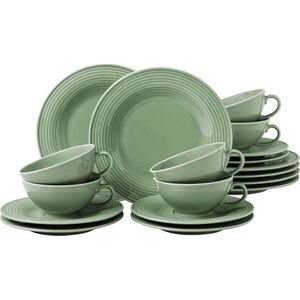 Serwis do herbaty dla 6 osób eukaliptusowy - porcelana Seltmann