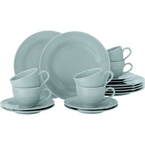Serwis kawowy dla 6 osób błękitny - porcelana Seltmann