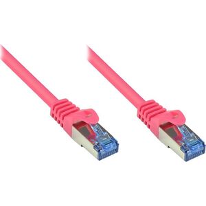 Good Connections RNS Patch Cable with Rastnasenschutz, Cat. 6A, S/FTP, PIMF, halogen free, 500MHz, magenta, 1m, Good Connections (8060- H010M)