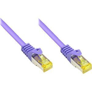 Good Connections RJ45 Patch Cable withCat.7 RohCable and latch protection (RNS), S/FTP, PiMF, halogen free, 600MHz, OFC, violet, 0,5m, Good Connections (8070R- 005V)
