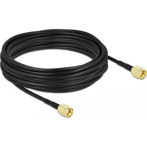 DeLOCK 90475 kabel koncentryczny LMR100 10 m RP-SMA Czarny