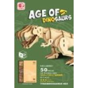 Zestaw Drewniane Puzzle 3D Model Tyranozaur Rex Do Składania 50 Elementów