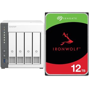 Serwer plików Qnap Qnap TS-433-4G + Seagate IronWolf 12TB (ST12000VN0008)