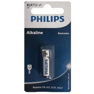 Bateria alkaliczna, A27, A27, 12V, PHILIPS, blistr, 1-pack, 8LR732/01B, MN27,GP27A,L828,V27GA,EL812,MS27