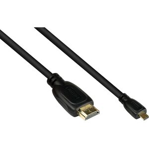 Alcasa 4532-020 kabel HDMI 2 m HDMI Typu A (Standard) HDMI Typu D (Micro) Czarny