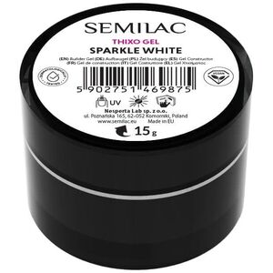SEMILAC Żel budujący Thixo Gel - Sparkle White 15 g