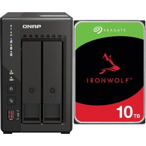 Serwer plików Qnap Qnap TS-253E-8G + Seagate IronWolf 10TB (ST10000VN000)