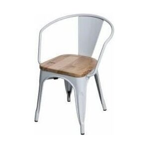 D2 Design Krzesło Paris Arms Wood białe jesion