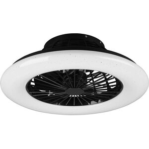 Wentylator Trio RL Wentylator sufitowy z lampą LED STRALSUND R62522132 czarny