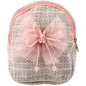 Plecak Dziecięcy Pleciony Kokarda Króliczek Różowy 21cm 2L