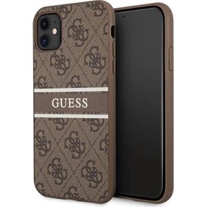 Guess Guess GUHCN614GDBR iPhone 11 6,1" brązowy/brown hardcase 4G Stripe