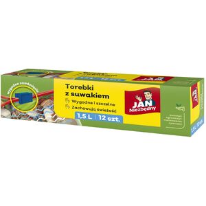 JAN NIEZBĘDNY Torebki z suwakiem 1.5L - 12 sztuk
