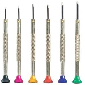 TOOLCRAFT Σετ κατσαβιδιών ωρολογοποιού 12 τεμαχίων 12 τεμάχια Πλάτος λεπίδας: 0.8 mm, 1 mm, 1.2 mm, 1.4 mm, 1.6 mm, 1.8 mm