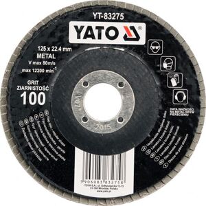 Yato Ściernica listkowa płaska P80 125mm (YT-83274)