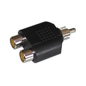 Adapter AV LechPol RCA (Cinch) - RCA (Cinch) x2 czarny (ZLA0307)