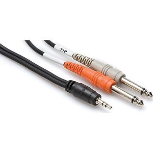 Kabel Hosa Jack 3.5mm - Jack 6.3mm x2 0.91m czarny (CMP-153)