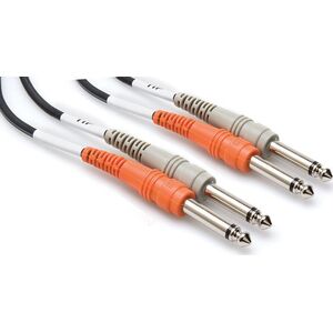 Kabel Hosa Jack 6.3mm x2 - Jack 6.3mm x2 2m czarny (CSS-202)