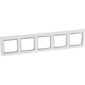 Legrand Ramka pięciokrotna Valena biała / srebro (770495)