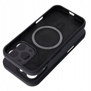 Θήκη SILICONE 2mm για IPHONE 15 Pro Max συμβατή με MagSafe μαύρη