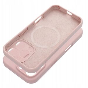 Θήκη SILICONE 2mm για IPHONE 15 Pro συμβατή με MagSafe σε πουδρέ ροζ