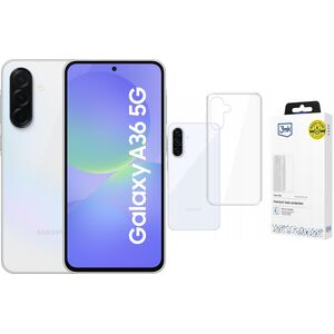 Smartfon Samsung Galaxy A36 5G 6/128GB Biały  (SM-A366BZABEUE) + Etui Clear Case