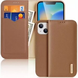 Dux Ducis Etui DUX DUCIS Hivo - skórzane portfelik do Apple iPhone 15 brązowe