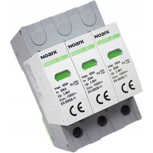 Περιοριστής υπέρτασης Noark Ex9UEP 111761 τύπου I+II 1200V DC 3P για μη γειωμένα συστήματα PV γκρι