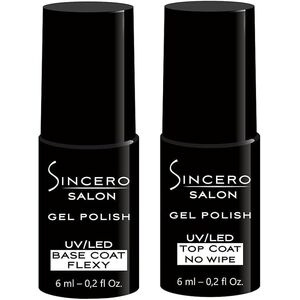 Σετ Sincero Salon Base coat Flexy 6 ml + Top coat No wipe 6 ml