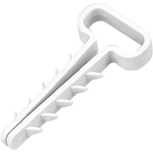 Καρφωτή βάση καλωδίου, επίπεδο καλώδιο 18x7mm, λευκό, 100 τεμ.