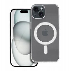 Θήκη CLEAR CASE 2 mm για IPHONE 15 συμβατή με MagSafe (προστασία κάμερας) διάφανη