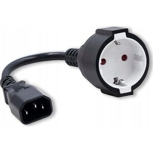 Qoltec Adapter IEC 320 C14 / SCHUKO | 0.15m