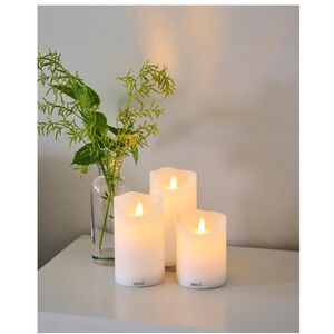Sirius Sara 3pcs Set Rechargeable, Ø7,5xH10,5/12,5/15cm, white