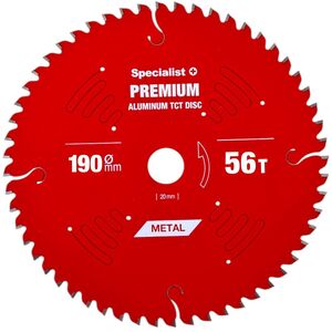Δίσκος κοπής 190x56Tx30mm, Αλουμίνιο PREMIUM, SPECIALIST+