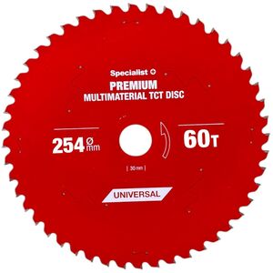 Δίσκος κοπής 254x60Tx30mm, Πολυϋλικό PREMIUM, SPECIALIST+