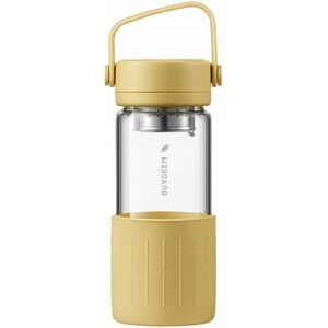 Γυάλινο μπουκάλι με ενσωματωμένο φίλτρο 300ml, μοντέλο DG42, χρώμα Mellow Yellow