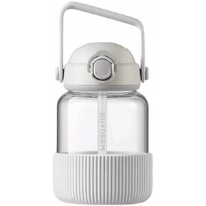 Γυάλινο μπουκάλι με καλαμάκι 800 ml, μοντέλο DG78, χρώμα Oat White