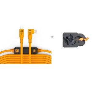 Tether Tools LeverLock&Cable Kit Optima 10G δεξιά πορτοκαλί 4,6m
