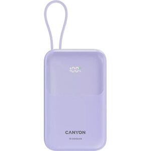 CANYON power bank OnPower 101 με καλώδιο 10000 mAh PD22.5W Μωβ