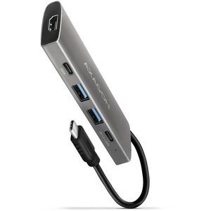 AXAGON HMC-5G21 Wieloportowy hub USB 5in1, 10Gbps, 2x USB-A + 2x USB-C + HDMI 4K/30Hz, PD 60W, 13cm USB-C kabel