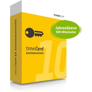 Άδεια χρήσης REINER SCT timeCard 10 ZuKo 1J.500MA για 500 εργαζόμενους