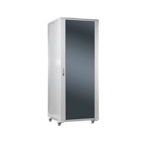 SOMI Networks | 42U, 19″ Ελεύθερο Ερμάριο | 42U-60/80NAC | Γκρι | Μέγιστο Φορτίο 800kg| Αφαιρούμενα και Κλειδωμένα Πλευρικά Πάνελ| Γυάλινες Πόρτες| Μη Συναρμολογημένο | Βάθος: 80 cm