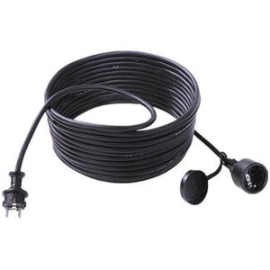 BACHMANN Przedłużacz 3G1,5mm2 czarny, 1m, styk ochronny H07RN-F guma/neopren