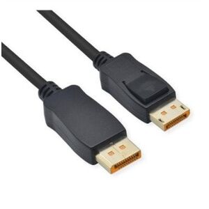 ROLINE Καλώδιο DisplayPort, v2.1, 10K@60Hz, 54Gbit/s, UHBR13.5, DP-DP, M/M, μαύρο, 2 m