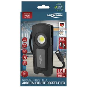 Φακός LED Ansmann WL1500R Pocket Flex μαύρος 17.1 cm, Χρώμα φωτός κύριου φωτός 6000K