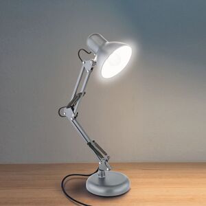Επιτραπέζιο φωτιστικό Realpower RealPower Retro Schreibtischlampe SL-70, ασημί μέταλλο